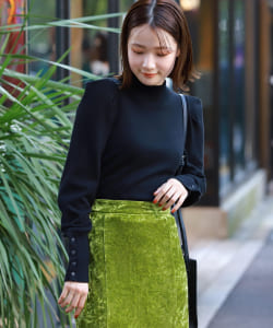 BeAMS DOT / パフスリーブ ニットプルオーバー