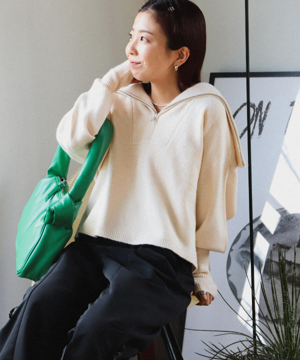 BeAMS DOT（ビームスドット）【WEB限定】BeAMS DOT / ハーフジップ ニットプルオーバー（トップス ニット・セーター）通販｜BEAMS