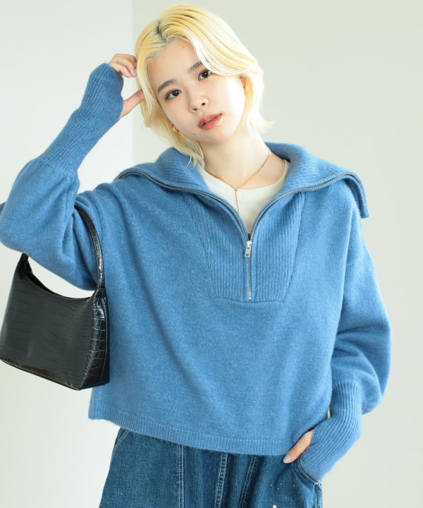 BeAMS DOT（ビームスドット）【WEB限定】BeAMS DOT / ハーフジップ ニットプルオーバー（トップス ニット・セーター）通販｜BEAMS