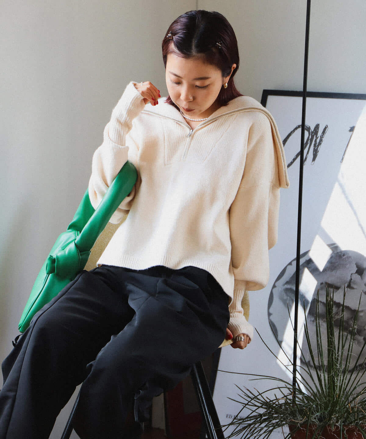 BeAMS DOT（ビームスドット）【WEB限定】BeAMS DOT / ハーフジップ ニットプルオーバー（トップス ニット・セーター）通販｜BEAMS