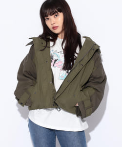 BeAMS DOT / 微配色 ショート丈 マウンテンパーカー