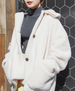 BeAMS DOT / 襟付き ビッグボアジャケット