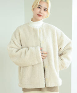BeAMS DOT / 襟付き ボアコート