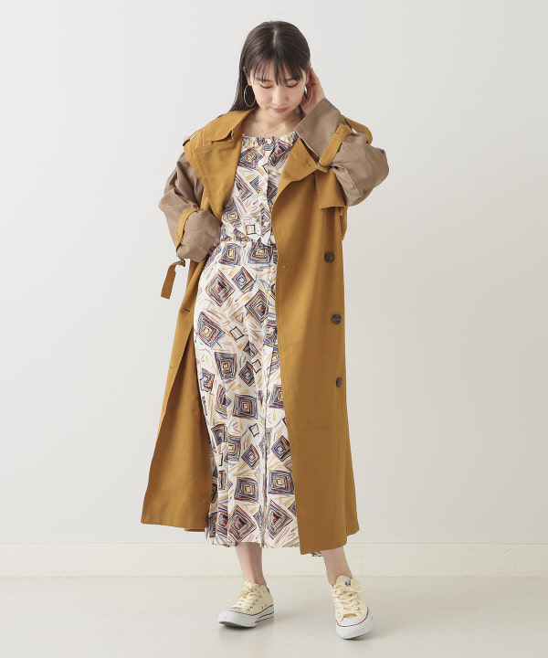 Beams Dot ビームスドット アウトレット Web限定 Beams Dot 袖ドッキング 2way トレンチコート コート コート 通販 Beams