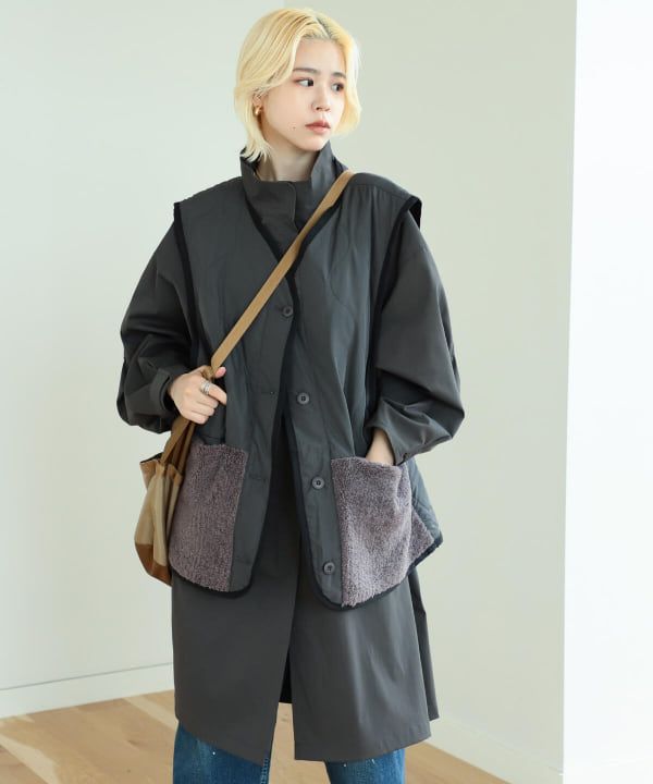 BeAMS DOT（ビームスドット）【WEB限定】BeAMS DOT / 3way キルティングベスト＆モッズコート（コート モッズコート）通販｜ BEAMS