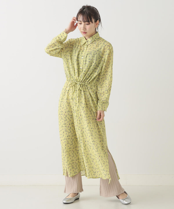 Beams Dot ビームスドット アウトレット Beams Dot レトロ花柄 シャツワンピース Y ワンピース ワンピース 通販 Beams