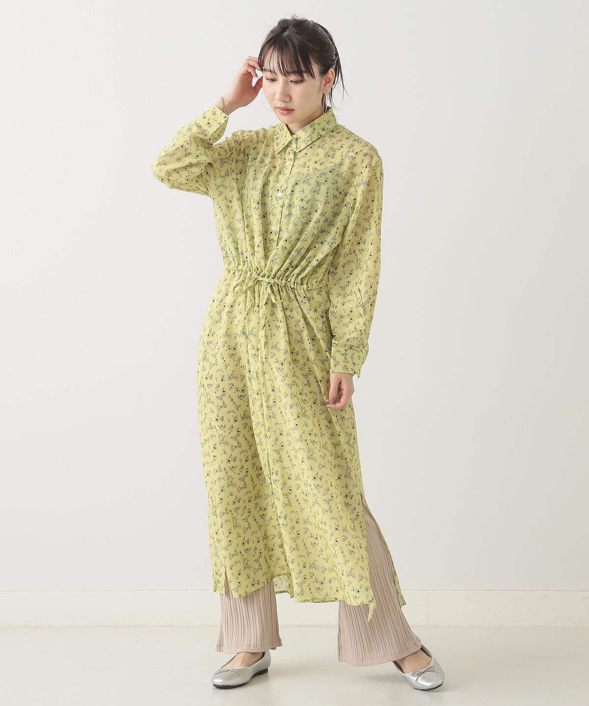 Beams Dot ビームスドット アウトレット Web限定 Beams Dot レトロ花柄 シャツワンピース Y ワンピース ワンピース 通販 Beams
