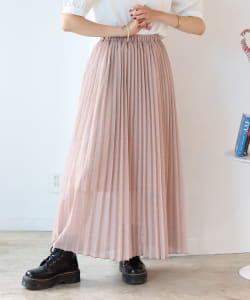 BeAMS DOT / ラメプリーツ シアースカート