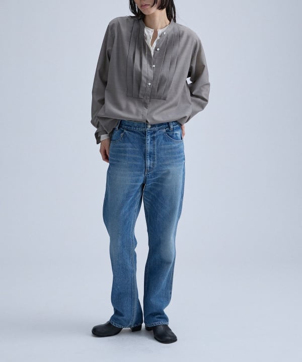 Sheer Tucked Blouse