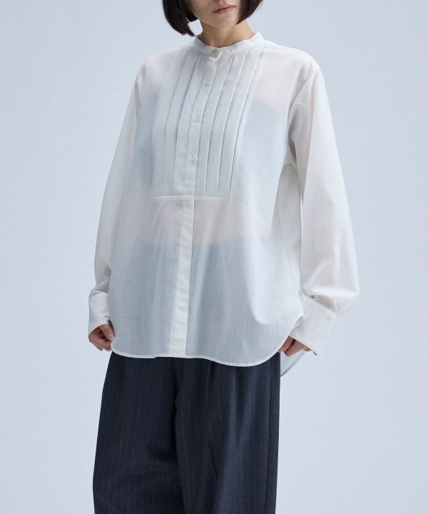 Sheer Tucked Blouse