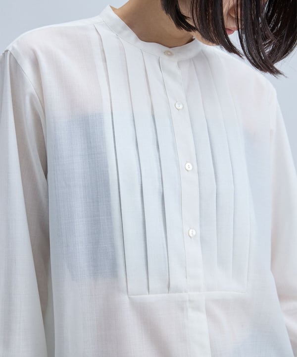Sheer Tucked Blouse