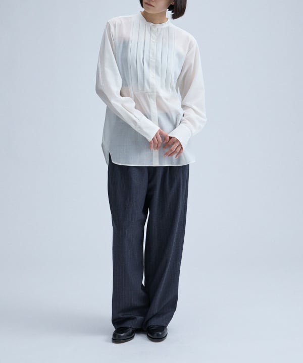 Sheer Tucked Blouse