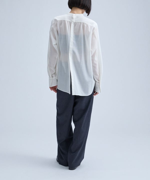 Sheer Tucked Blouse