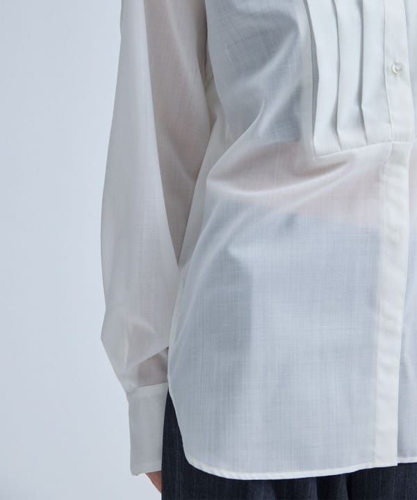 Sheer Tucked Blouse
