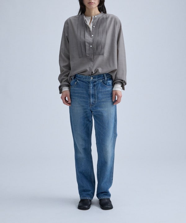 Sheer Tucked Blouse