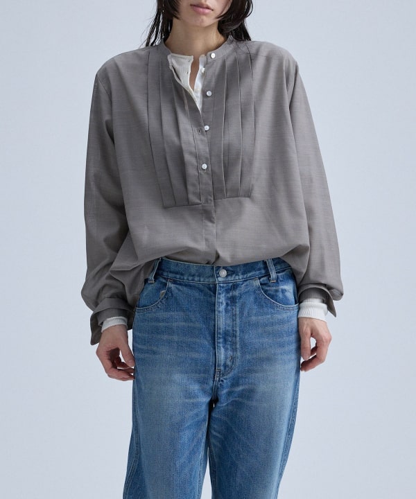 Sheer Tucked Blouse