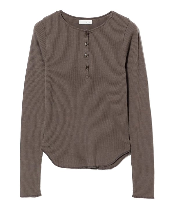 Ribbed Henley Pullover