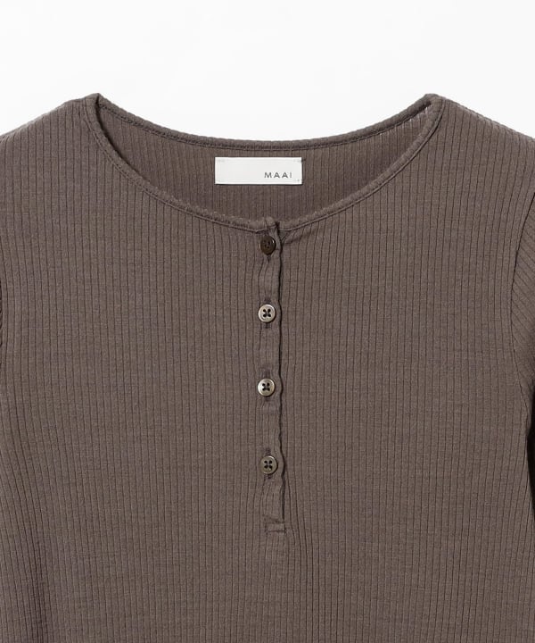 Ribbed Henley Pullover