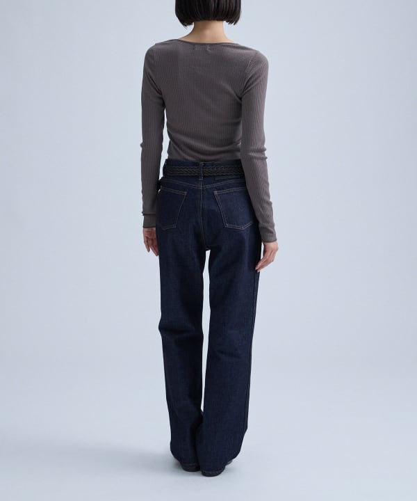 Ribbed Henley Pullover