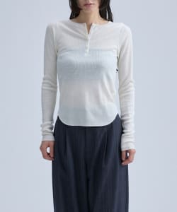 Ribbed Henley Pullover