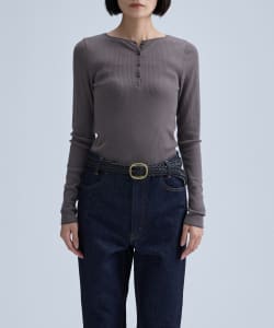 Ribbed Henley Pullover
