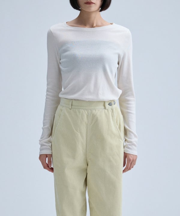 Sheer Longsleeve T-shirt Model：H170 B76 W59 H86　Size：38(M)