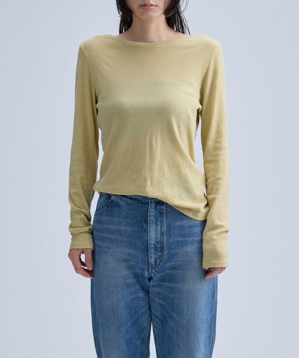 Sheer Longsleeve T-shirt Model：H170 B83 W60 H87　Size：38(M)
