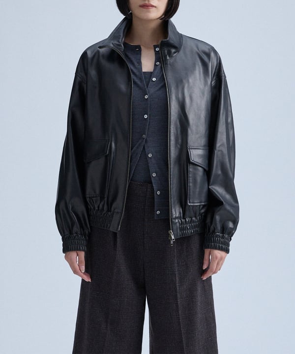 Fake Leather Blouson Model：H170 B76 W59 H86　Size：38(M)
