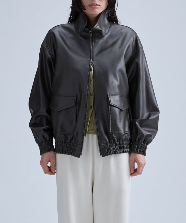 Fake Leather Blouson Model：H170 B83 W60 H87　Size：38(M)