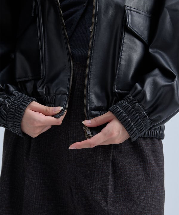 Fake Leather Blouson