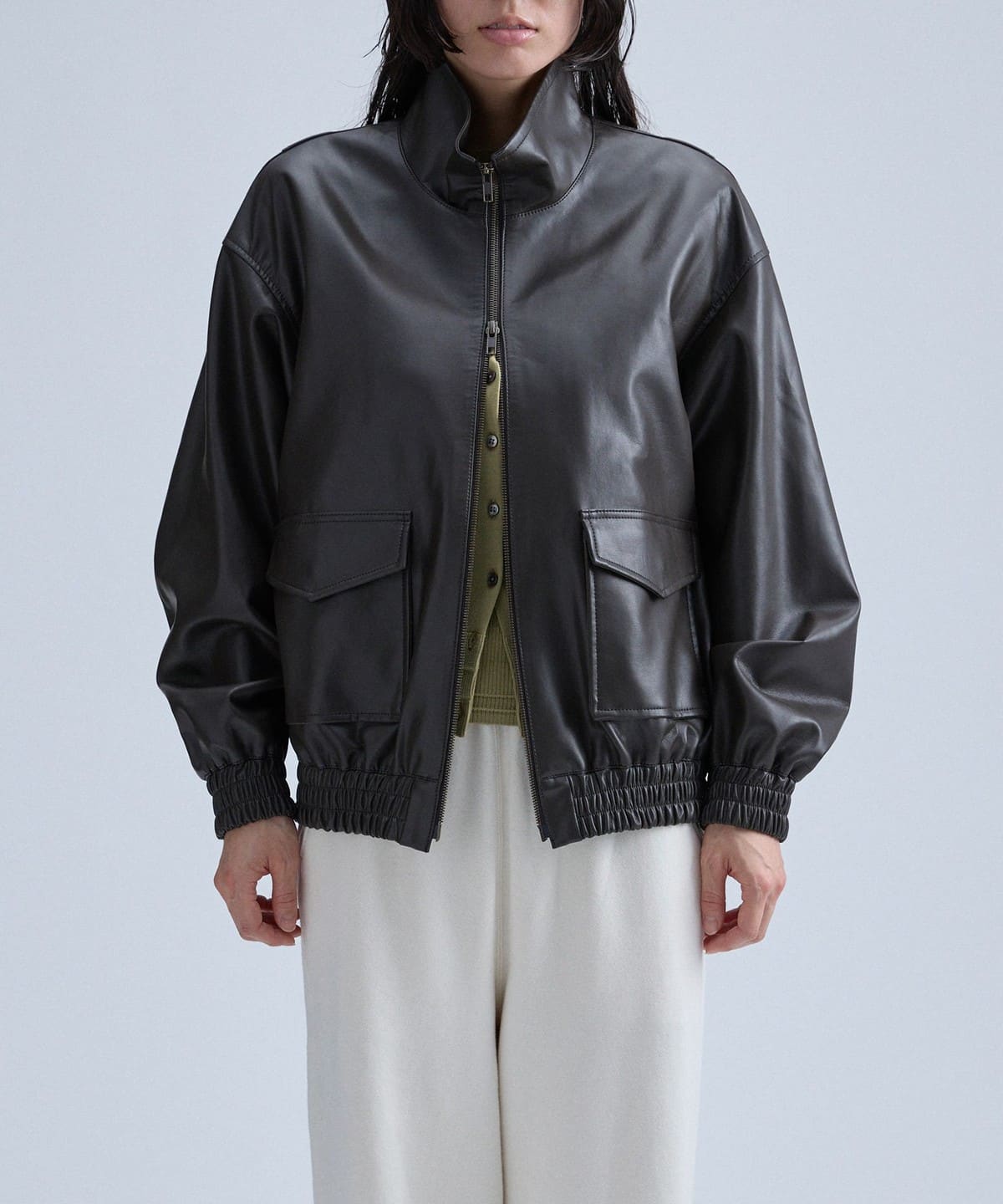 MAAI Fake Leather Blouson (Blouson, Leather Blouson) - Available