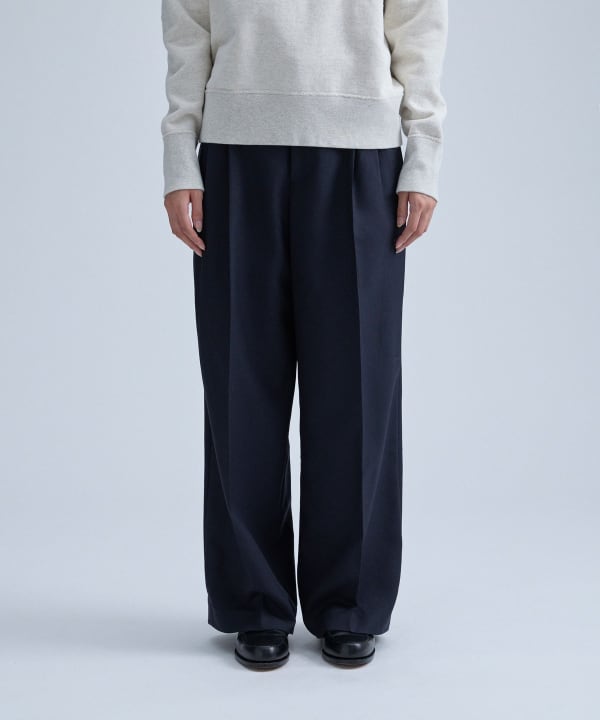 Wool 2Tuck Trousers Model：H170 B76 W59 H86　Size：38
