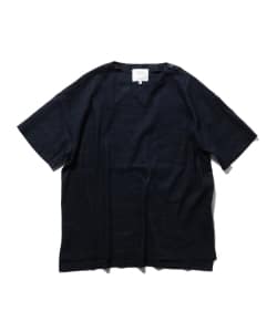▲BEAMS LIGHTS / リネンレーヨンストレッチウーブンプルオーバー半袖シャツ
