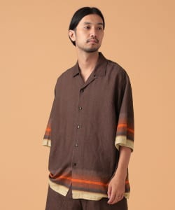 ▲BEAMS LIGHTS / グレイズ プリント オープンカラー シャツ