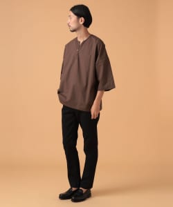 【5/15再値下げ】BEAMS LIGHTS / インドコットン ポプリン プルオーバーシャツ