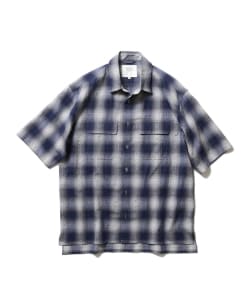 ▲BEAMS LIGHTS / オンブレチェック半袖シャツ