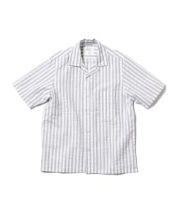 ▲BEAMS LIGHTS / サッカーオープンカラー半袖シャツ