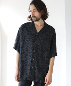 ▲TOWN CRAFT × BEAMS LIGHTS / 別注 レオパード オープンカラーシャツ