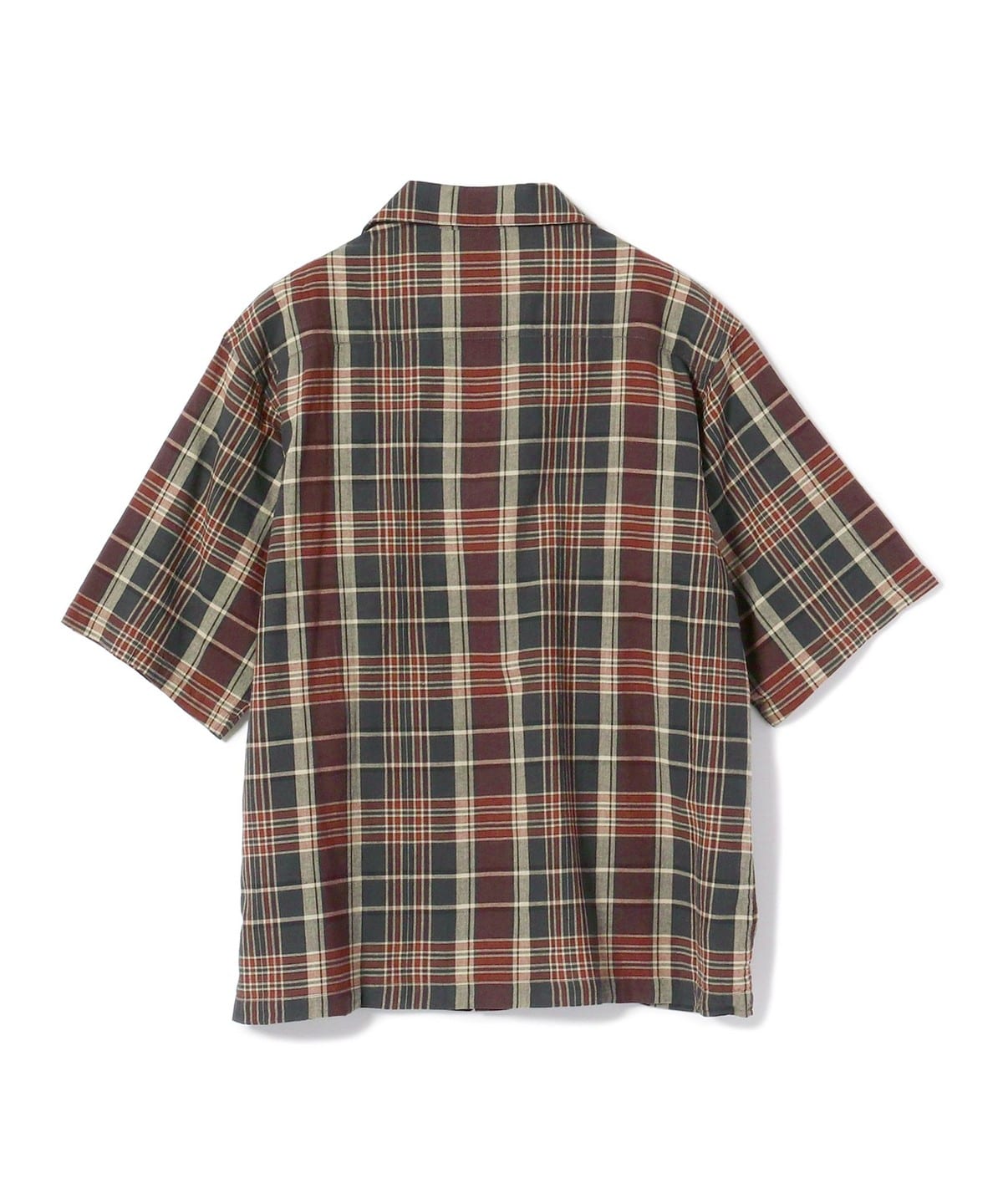 [Outlet] BEAMS LIGHTS / Extra Woven Madras Short Sleeve Shirt