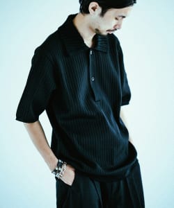 08sircus / Pe/Ry wide rib over size polo