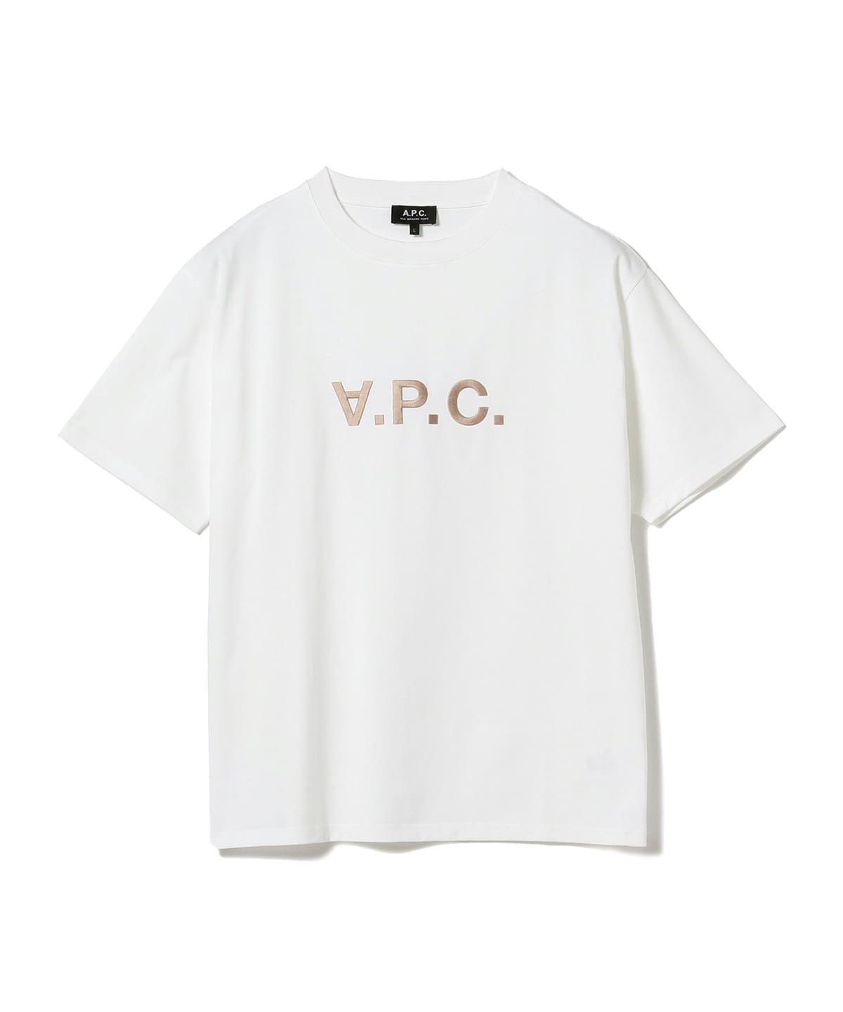A.P.C.×BEAMS LIGHTS / 別注 VPC ロゴ刺繍 半袖Tシャツ
