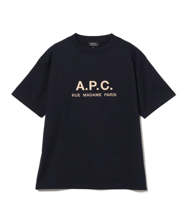 A.P.C. × BEAMS LIGHTS / 別注ロゴ クルーネック Tシャツ