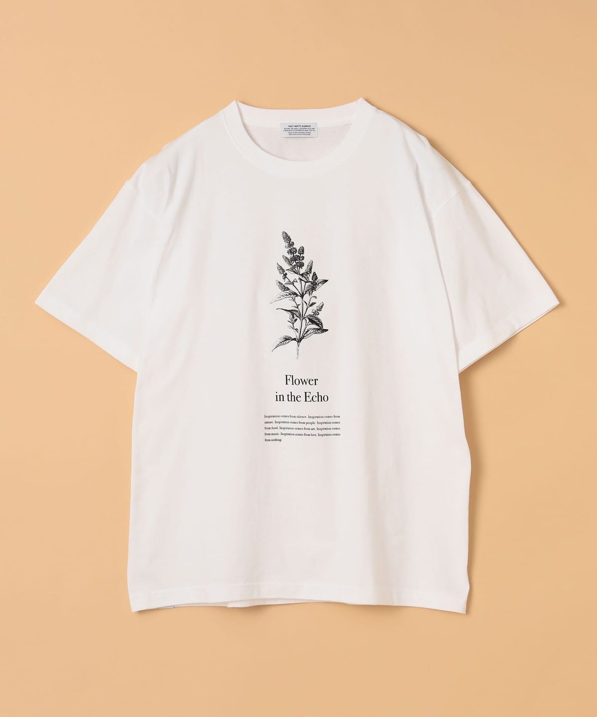 POET MEETS DUBWISE × BEAMS LIGHTS / 別注 Flower in the Echo Tシャツ-