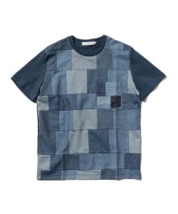 ▲BEAMS LIGHTS / デニムパッチワークTシャツ