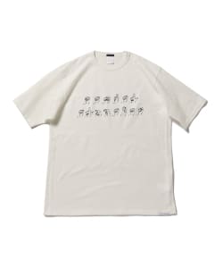 ▲Manual Alphabet × BEAMS LIGHTS / 別注 ハンドドローイングプリントTシャツ