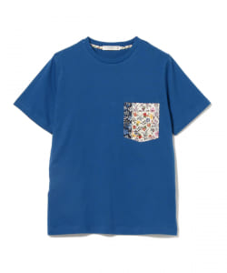 ▲BEAMS LIGHTS / リバティプリント ポケット Tシャツ（日本製）