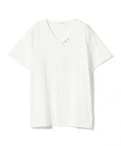 ▲BEAMS LIGHTS / 5スター刺繍 Vネック Tシャツ