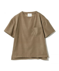 ▲BEAMS LIGHTS / ピーチ起毛 ストレッチ ウーブン Tシャツ（日本製）