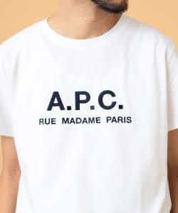 A.P.C. / RUE MADAME ロゴ刺繍 クルーネック Tシャツ