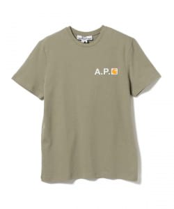▲A.P.C. × Carhartt WIP / プリント ロゴ コラボ Tシャツ
